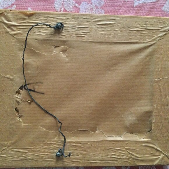 Vintage print "The wool spinner" Paul Parker solid wood frame small wall decor - Picture 5 of 5